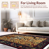 Ultra Soft Area Rug, Non Slip, Stain Resistant, Washable Area Rugs for Living Room, Bedroom, Non-Slip Leopard Pattern Meditation Area Rug(Yellow)