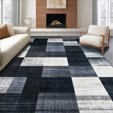 Distressed Geometric Floor Accent(Black)