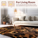 Ultra Soft Area Rug, Non Slip, Stain Resistant, Washable Area Rugs for Living Room, Bedroom, Exotic Multicolor Animal Print(Brown)