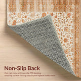 Ultra Soft Area Rug, Non Slip, Stain Resistant, Washable Area Rugs for Living Room, Bedroom, Charming Neutral Trellis Composition(Beige)