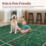 Ultra Soft Area Rug, Non Slip, Stain Resistant, Washable Area Rugs for Living Room, Bedroom, Colorful Urban Adventure Layout(Green)