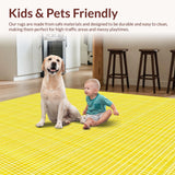 Ultra Soft Area Rug, Non Slip, Stain Resistant, Washable Area Rugs for Living Room, Bedroom, Vibrant Shaggy Luxe Aesthetic(Yellow)