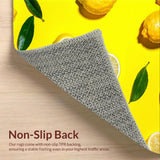 Ultra Soft Area Rug, Non Slip, Stain Resistant, Washable Area Rugs for Living Room, Bedroom, Charming Citrus Aesthetic Delight(Yellow)