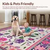 Ultra Soft Area Rug, Non Slip, Stain Resistant, Washable Area Rugs for Living Room, Bedroom, Boho Animal Print(Beige)