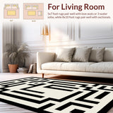 Contemporary Minimalist Greek Key Motif(Beige)
