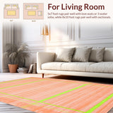 Ultra Soft Area Rug, Non Slip, Stain Resistant, Washable Area Rugs for Living Room, Bedroom, Elegant Modernist Fluffy Texture(Beige)