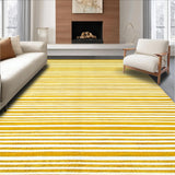 Ultra Soft Area Rug, Non Slip, Stain Resistant, Washable Area Rugs for Living Room, Bedroom, Rustic Handmade Cotton Weave(Yellow)