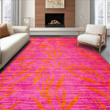 Ultra Soft Area Rug, Non Slip, Stain Resistant, Washable Area Rugs for Living Room, Bedroom, Contemporary Playful Safari Style(Pink)
