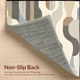 Sunset Vista Modern Abstract Art in Multi Beige Hues(Beige)