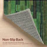 Sleek Low Pile Geometric Appeal(Green)