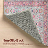 Ultra Soft Area Rug, Non Slip, Stain Resistant, Washable Area Rugs for Living Room, Bedroom, Chic Ethnic Diamond Texture(Gray)