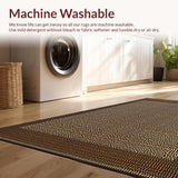 Ultra Soft Area Rug, Non Slip, Stain Resistant, Washable Area Rugs for Living Room, Bedroom, Modern Natural Leopard Large Non Shedding(Brown)