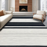 Contemporary Striped Rustic Charm(Black)