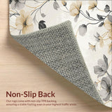 Vintage Floral with Smoky Gray and Warm Beige Abstract Petals(Beige)