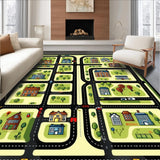 Ultra Soft Area Rug, Non Slip, Stain Resistant, Washable Area Rugs for Living Room, Bedroom, Charming Adventure Playground Aesthetic(Brown)