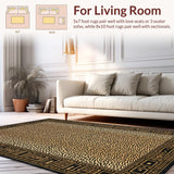 Ultra Soft Area Rug, Non Slip, Stain Resistant, Washable Area Rugs for Living Room, Bedroom, Luxurious Soft Textured Animal Aesthetic(Beige)