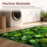 Ultra Soft Area Rug, Non Slip, Stain Resistant, Washable Area Rugs for Living Room, Bedroom, Boho Aesthetic Forest Ecological Rug for Cozy Shower Spaces(Green)