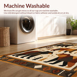 Ultra Soft Area Rug, Non Slip, Stain Resistant, Washable Area Rugs for Living Room, Bedroom, Vibrant Youthful Contemporary Look(Brown)