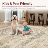 Transitional Abstract Vintage Elements(Beige)