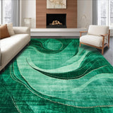 Ultra Soft Area Rug, Non Slip, Stain Resistant, Washable Area Rugs for Living Room, Bedroom, Whimsical Colorful Shag Pattern(Green)