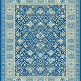 Ultra Soft Area Rug, Non Slip, Stain Resistant, Washable Area Rugs for Living Room, Bedroom, Sophisticated Minimalist Diamond Layout(Blue)