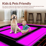 Ultra Soft Area Rug, Non Slip, Stain Resistant, Washable Area Rugs for Living Room, Bedroom, Bold Abstract Gaming Aesthetic(Pink)