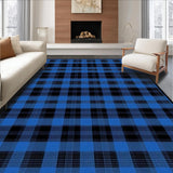 Contemporary Layered Plaid Decor(Blue)