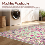 Ultra Soft Area Rug, Non Slip, Stain Resistant, Washable Area Rugs for Living Room, Bedroom, Unique Pastel Linear Composition(Ivory)