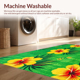 Ultra Soft Area Rug, Non Slip, Stain Resistant, Washable Area Rugs for Living Room, Bedroom, Whimsical Retro Patterned Delight(Green)