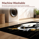 Ultra Soft Area Rug, Non Slip, Stain Resistant, Washable Area Rugs for Living Room, Bedroom, Elegant 3D Yin Yang Aesthetic(White)