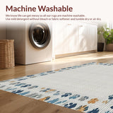 Ultra Soft Area Rug, Non Slip, Stain Resistant, Washable Area Rugs for Living Room, Bedroom, Chic Grey Paw Print Aesthetic(Beige)