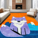 Ultra Soft Area Rug, Non Slip, Stain Resistant, Washable Area Rugs for Living Room, Bedroom, Vibrant Playful Creature Aesthetic(Orange)