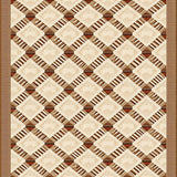 Ultra Soft Area Rug, Non Slip, Stain Resistant, Washable Area Rugs for Living Room, Bedroom, Contemporary Round with Geometric Diamond Motifs(Beige)