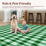 Chic Earthy Checkered Textures(Green)