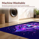 Ultra Soft Area Rug, Non Slip, Stain Resistant, Washable Area Rugs for Living Room, Bedroom, Striking Playful Nebula Theme(Purple)
