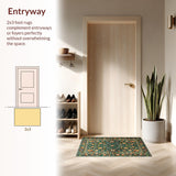 Trendy Colorful Petal Design(Green)