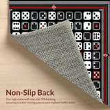 Ultra Soft Area Rug, Non Slip, Stain Resistant, Washable Area Rugs for Living Room, Bedroom, Artistic Symmetrical Dice Arrangement(Black)