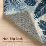 Ultra Soft Area Rug, Non Slip, Stain Resistant, Washable Area Rugs for Living Room, Bedroom, Rustic Blue Toned Botanical Charm(Blue)