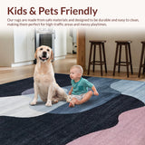 Ultra Soft Area Rug, Non Slip, Stain Resistant, Washable Area Rugs for Living Room, Bedroom, Stylish Bow Bath Rug - Artistic Decorative Accent for Home Decor(Black)