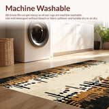 Ultra Soft Area Rug, Non Slip, Stain Resistant, Washable Area Rugs for Living Room, Bedroom, Minimalist Abstract Animal Design(Beige)