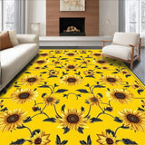 Cozy Yellow Bloom Motif Design(Yellow)