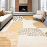 Ultra Soft Area Rug, Non Slip, Stain Resistant, Washable Area Rugs for Living Room, Bedroom, Charming Beige Abstract Animal Inspired Design(Beige)