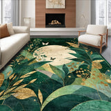 Chic Abstract Plant Silhouettes(Green)