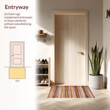 Ultra Soft Area Rug, Non Slip, Stain Resistant, Washable Area Rugs for Living Room, Bedroom, Lively Warm Toned Weave(Red)
