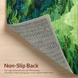 Ultra Soft Area Rug, Non Slip, Stain Resistant, Washable Area Rugs for Living Room, Bedroom, 3D Moss Green Shag Rug for Bedroom Playroom(Green)