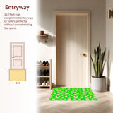 Ultra Soft Area Rug, Non Slip, Stain Resistant, Washable Area Rugs for Living Room, Bedroom, Serene Earthy Moss Visuals(Green)