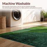 Ultra Soft Area Rug, Non Slip, Stain Resistant, Washable Area Rugs for Living Room, Bedroom, Cozy Green Shaggy Texture(Green)