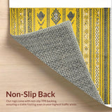 Ultra Soft Area Rug, Non Slip, Stain Resistant, Washable Area Rugs for Living Room, Bedroom, Modern Tribal High Traffic Kitchen Area Carpet(Yellow)