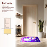 Ultra Soft Area Rug, Non Slip, Stain Resistant, Washable Area Rugs for Living Room, Bedroom, Joyful Celestial Patterns with Stars(White)