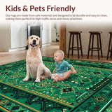 Rustic Dark Green Tiled Texture(Green)